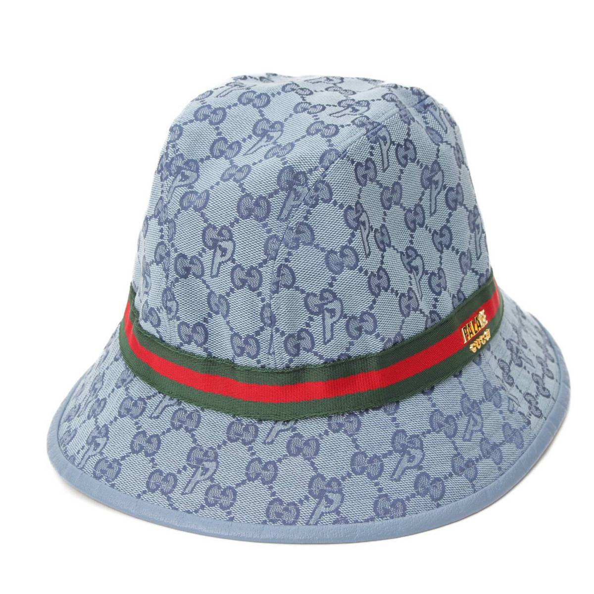 Gucci PALACE パレス GGキャンバス シェリーライン バケットハット 726133 ブルー M (205970