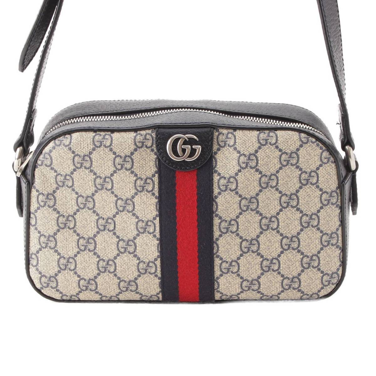 Gucci オフィディア GGスプリーム クロスボディ ショルダー カメラバッグ 681064 ネイビー (209293