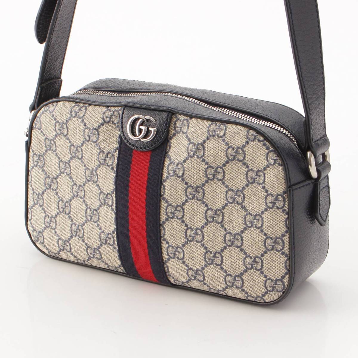 Gucci オフィディア GGスプリーム クロスボディ ショルダー カメラバッグ 681064 ネイビー (209293