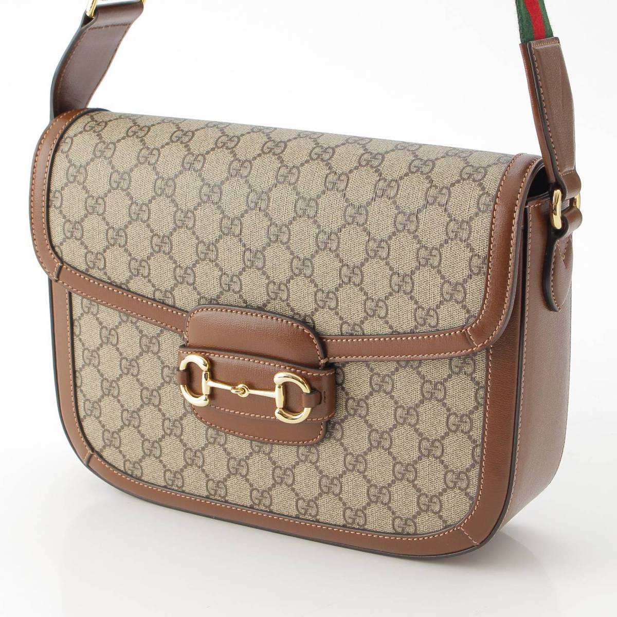 Gucci ホースビット1955 GGスプリーム ショルダーバッグ 700457 ベージュ×ブラウン (212050