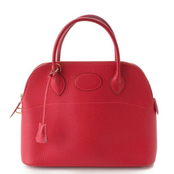 Hermes ボリード31 トゴ 2wayハンドバッグ □H刻印 レッド (188953