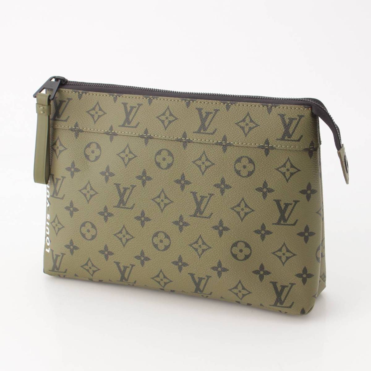 Louis Vuitton モノグラム ポシェット ヴォワヤージュ スープル クラッチバッグ カーキ (204896