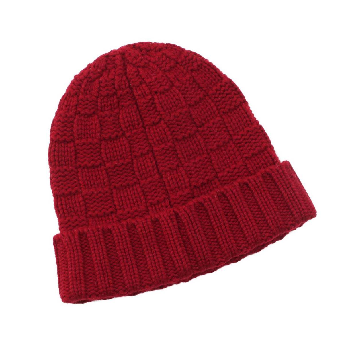 Louis Vuitton ダミエ ボネ・ヘルシンキ カシミヤ ニットキャップ ニット帽 レッド (208089