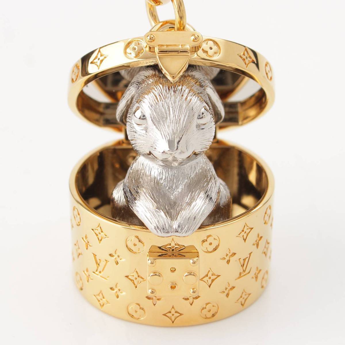 Louis Vuitton 23SS ビジュー サック・プレシャス ラビット キーホルダー M01013 ゴールド (207251