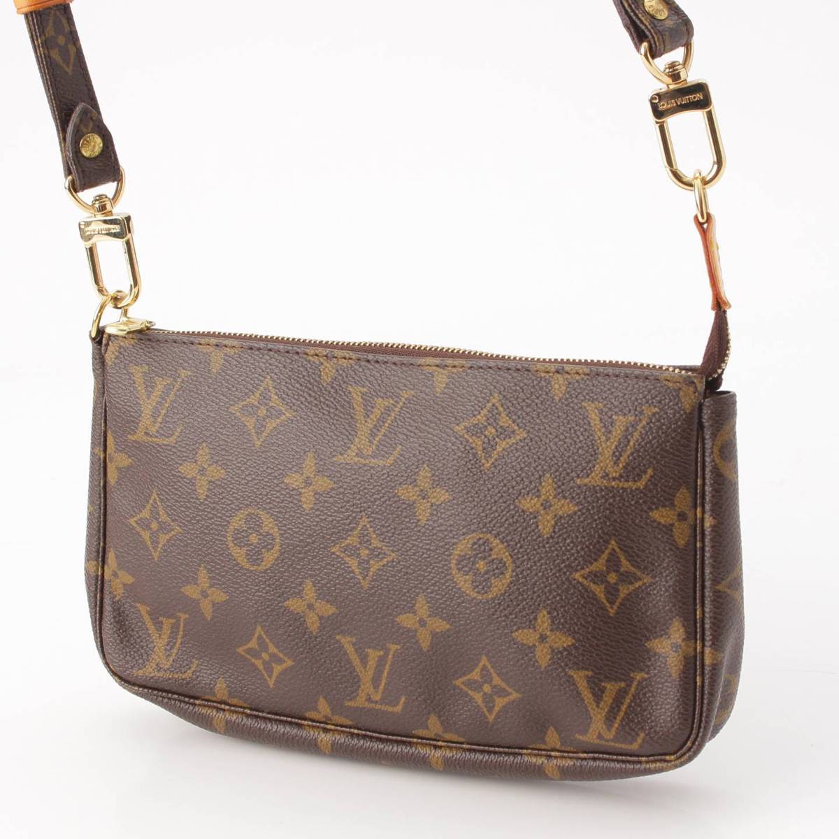 Louis Vuitton モノグラム ポシェット アクセソワール 別売りロングストラップ付 M51980 ブラウン (204491