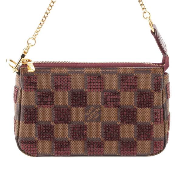 Louis Vuitton ダミエパイエット ミニポシェットアクセソワール アクセサリーポーチ N63176 ブラウン (207862