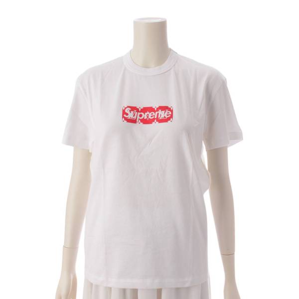 Louis Vuitton シュプリーム 17AW モノグラム Box Logo Tee ボックスロゴ 半袖 Tシャツ ホワイト XXS (201297