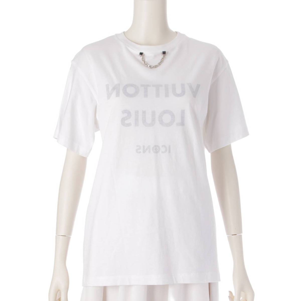 Louis Vuitton 19SS チェーン ICONS Tシャツ カットソー 半袖 トップス 1A5TRP ホワイト M (206925