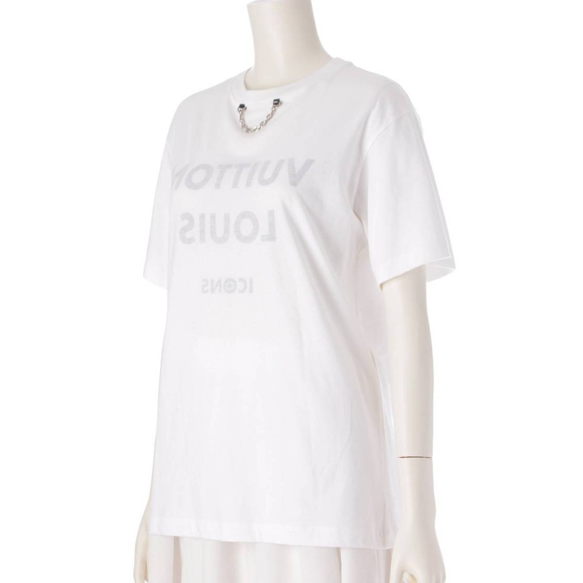 Louis Vuitton 19SS チェーン ICONS Tシャツ カットソー 半袖 トップス 1A5TRP ホワイト M (206925