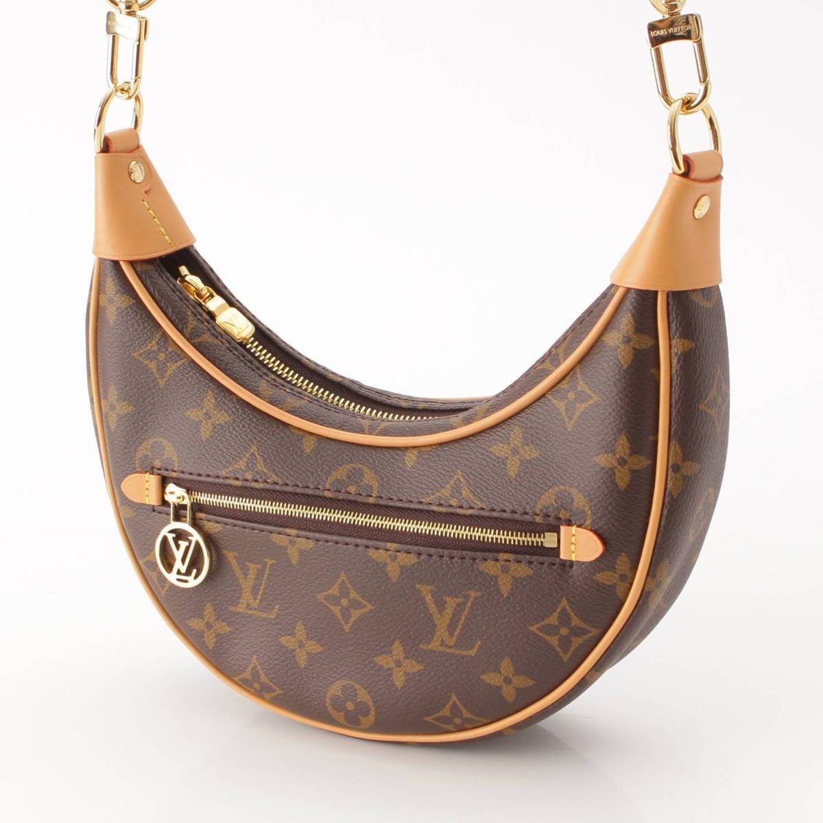 Louis Vuitton モノグラム ループ ホーボー チェーンショルダーバッグ M81098 ブラウン (206091