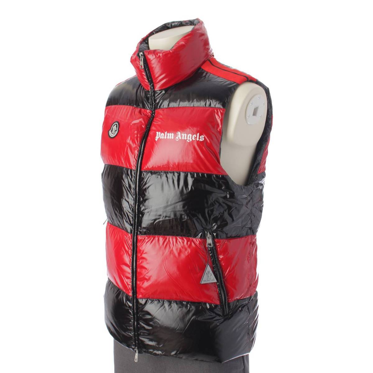 Moncler パームエンジェルス コラボ メンズ GILET BICOLORE ダウンベスト レッド×ブラック 1 (187995