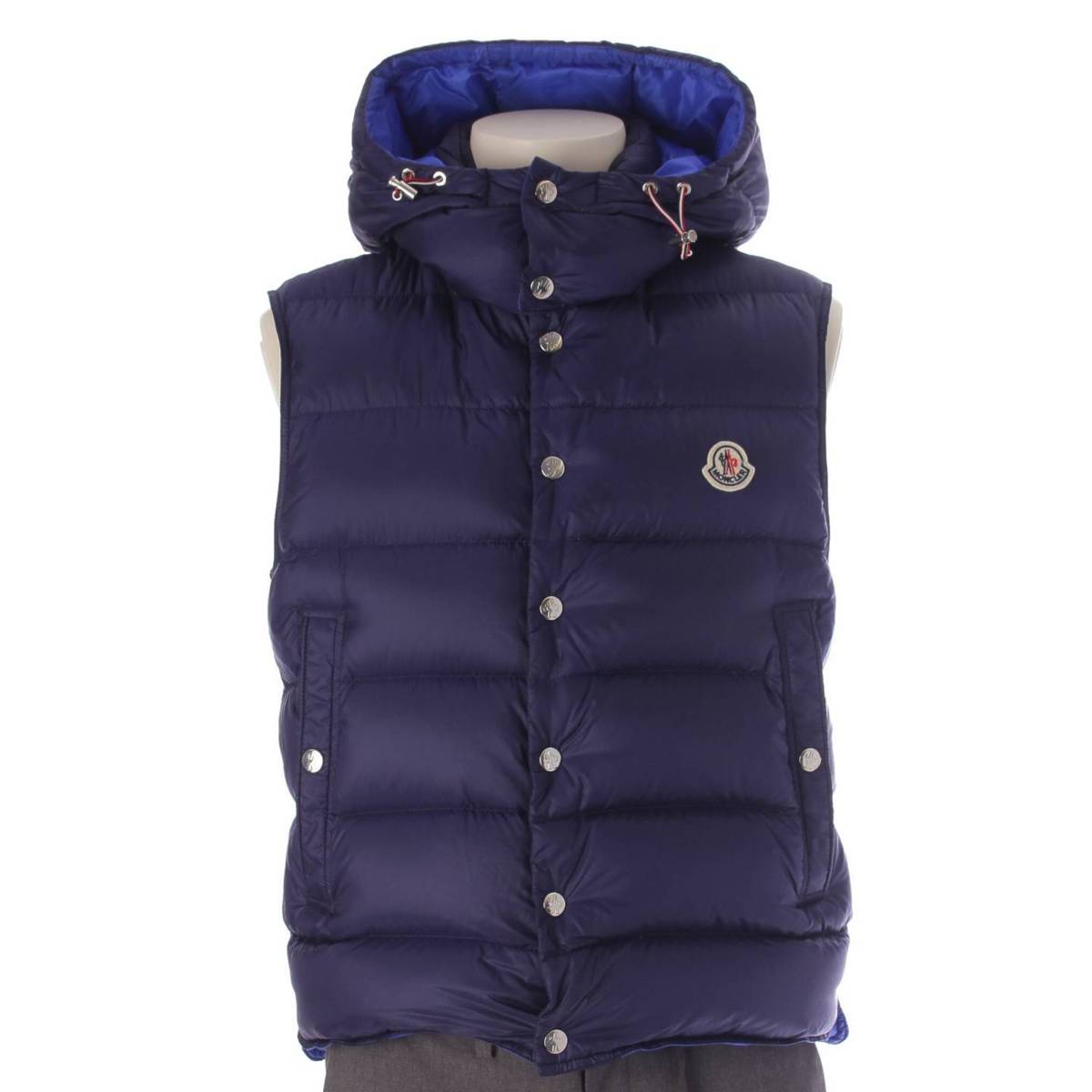 Moncler DOUDOUNE LEGERE 19年 メンズ BILLECART フード ダウンベスト ジャケット ブルー 2 (208872