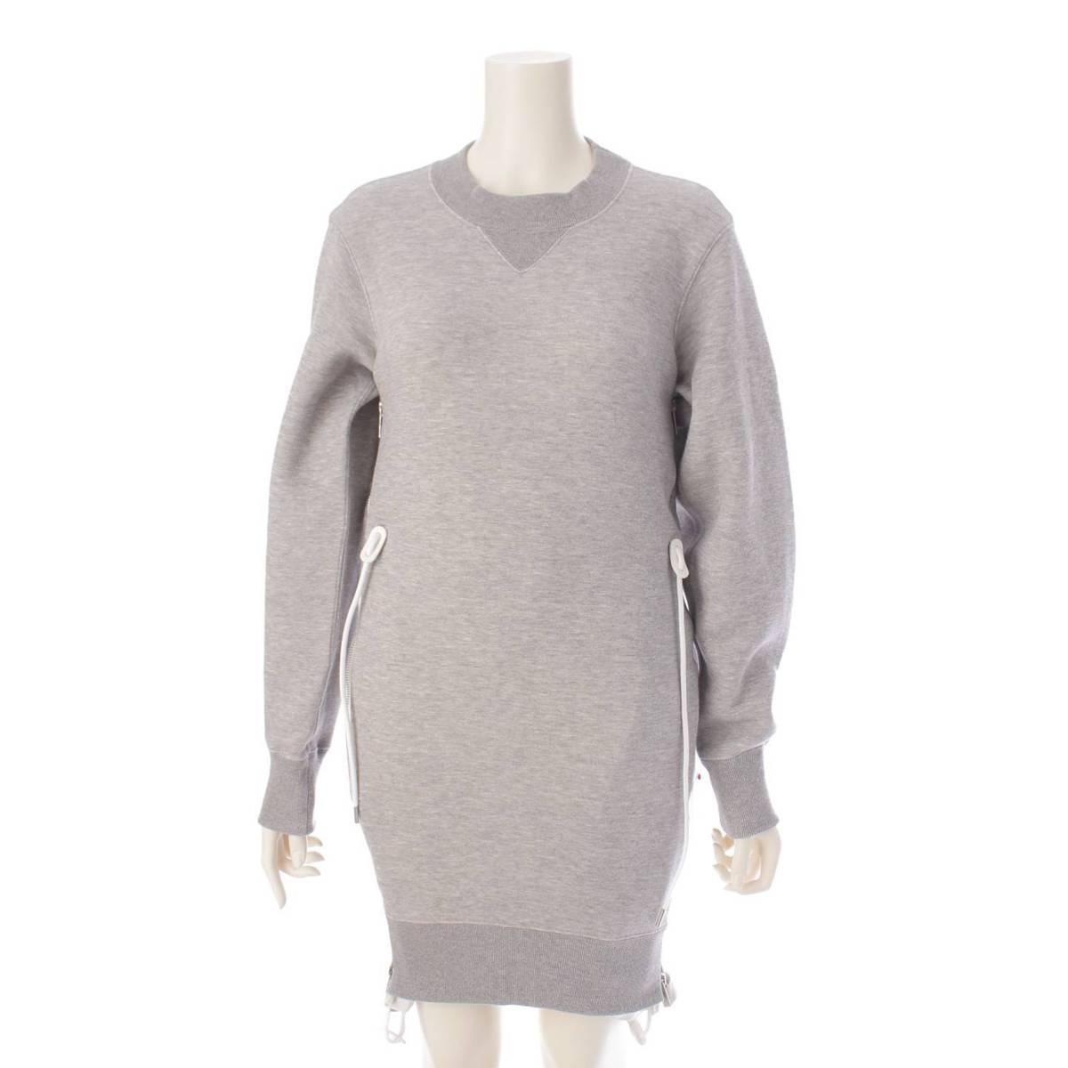 sacai Pre Sponge Sweat X Ma-1 Dress コットン スウェット ワンピ―ス SCW-069 グレー 1 (202003