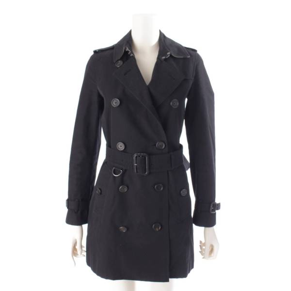 Burberry ケンジントン ミディアム トレンチコート 3900459 ブラック 32 (200820