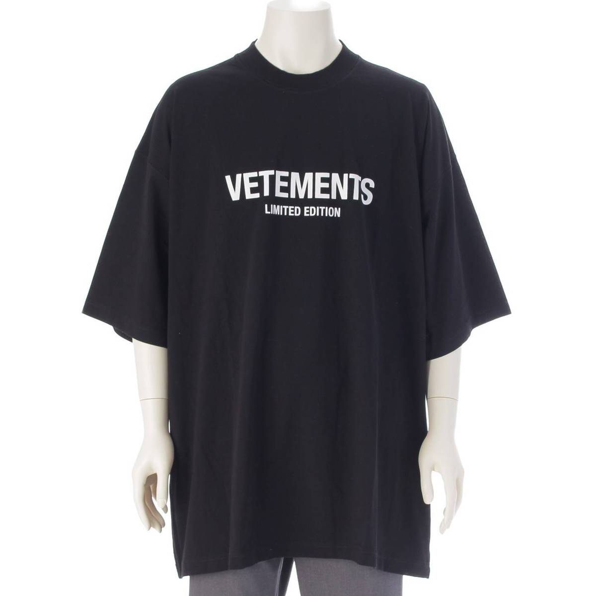 ヴェトモン VETEMENTS メンズ LIMITED EDITION LOGO オーバーサイズ  Tシャツ UE64TR800B ブラック L (212181