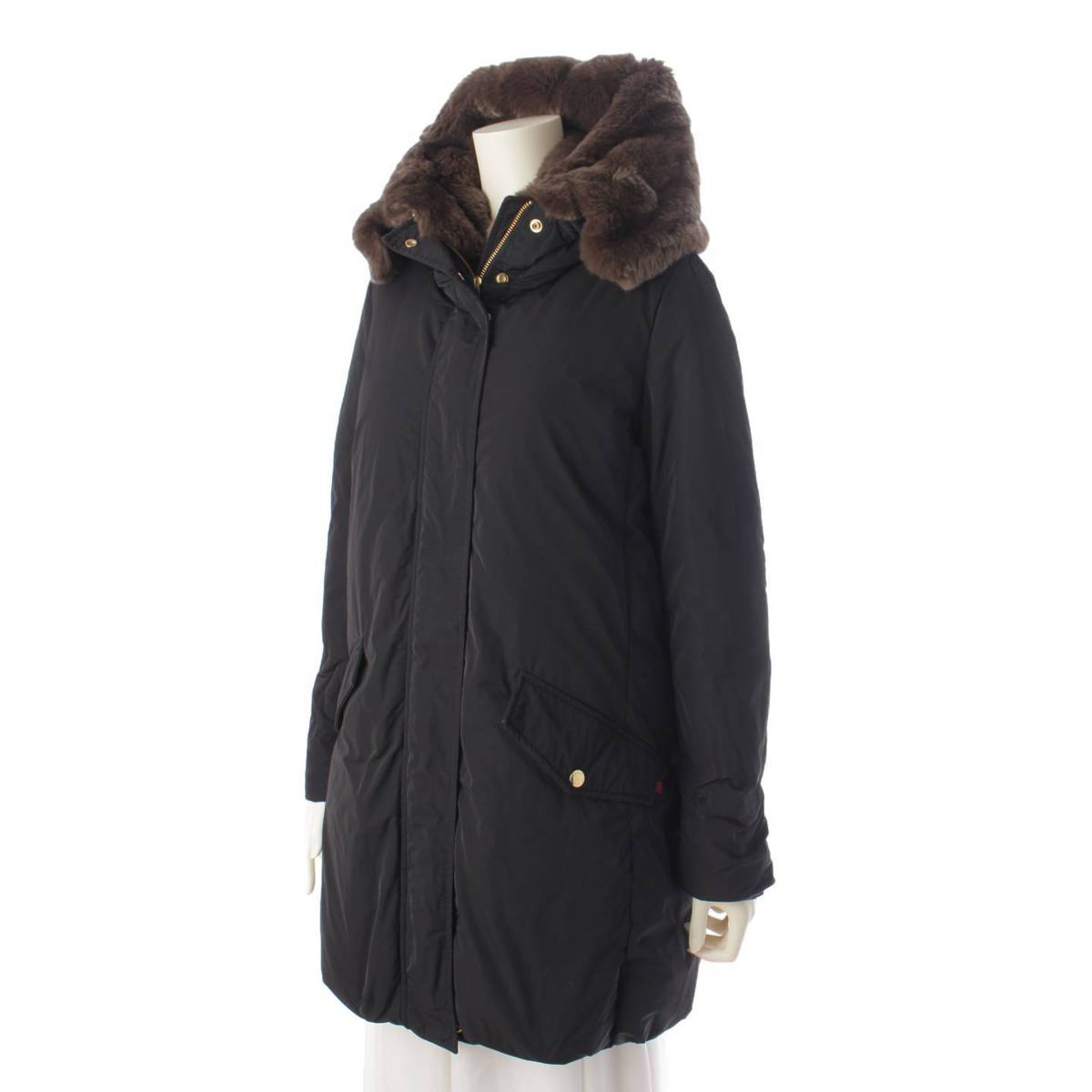 WOOLRICH イエナ別注 COCOON ESKIMO ロング ダウンコート WWCPS2874 ブラック XS (194434