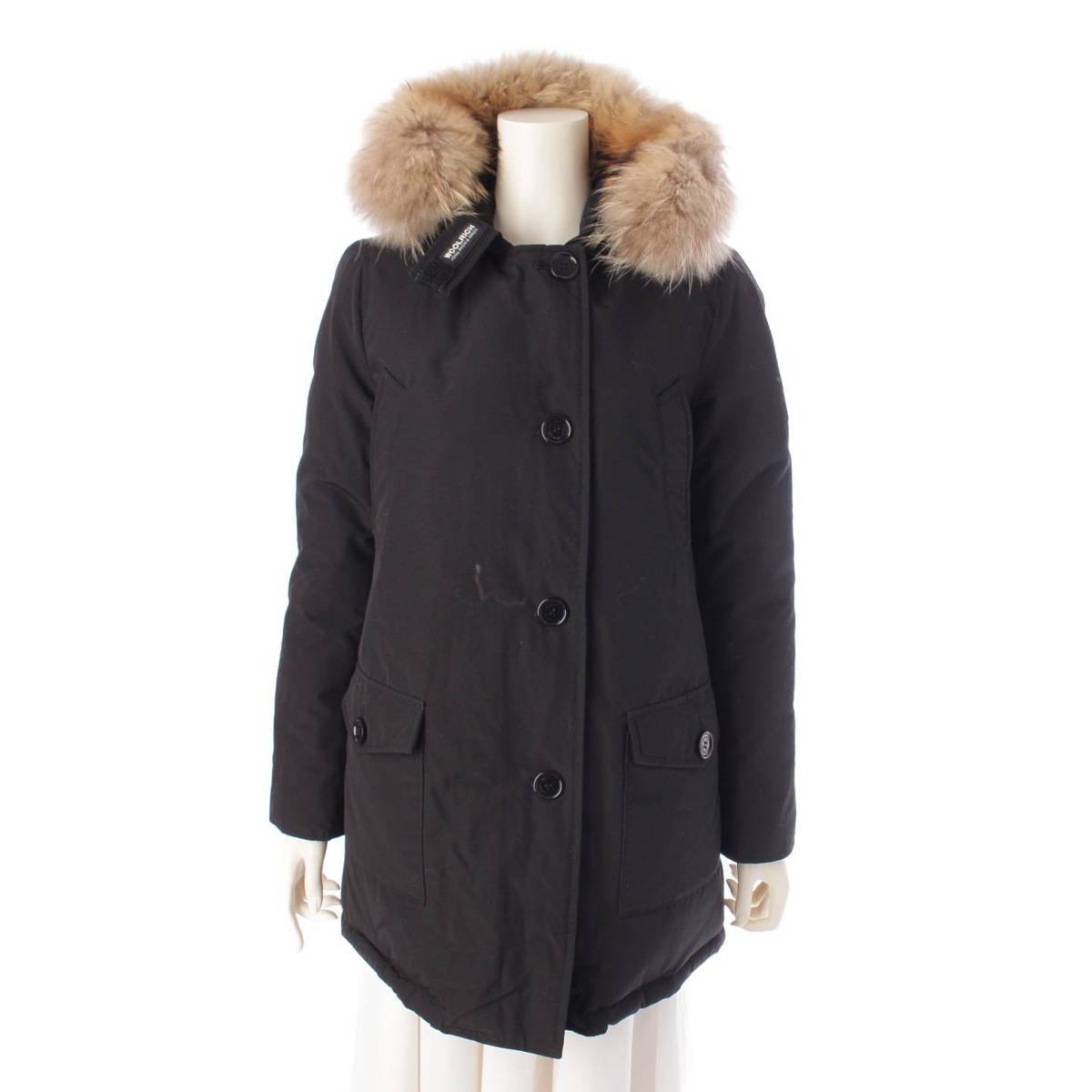 WOOLRICH ARCTIC PARKA ジップアップ フード ダウンジャケット QC-008851 ブラック XS (202305